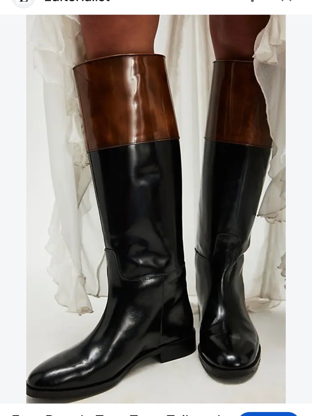 FREE PEOPLE TWO-TONED TAILORED RIDING BOOTS NWT sz 39 (8.5-9)
